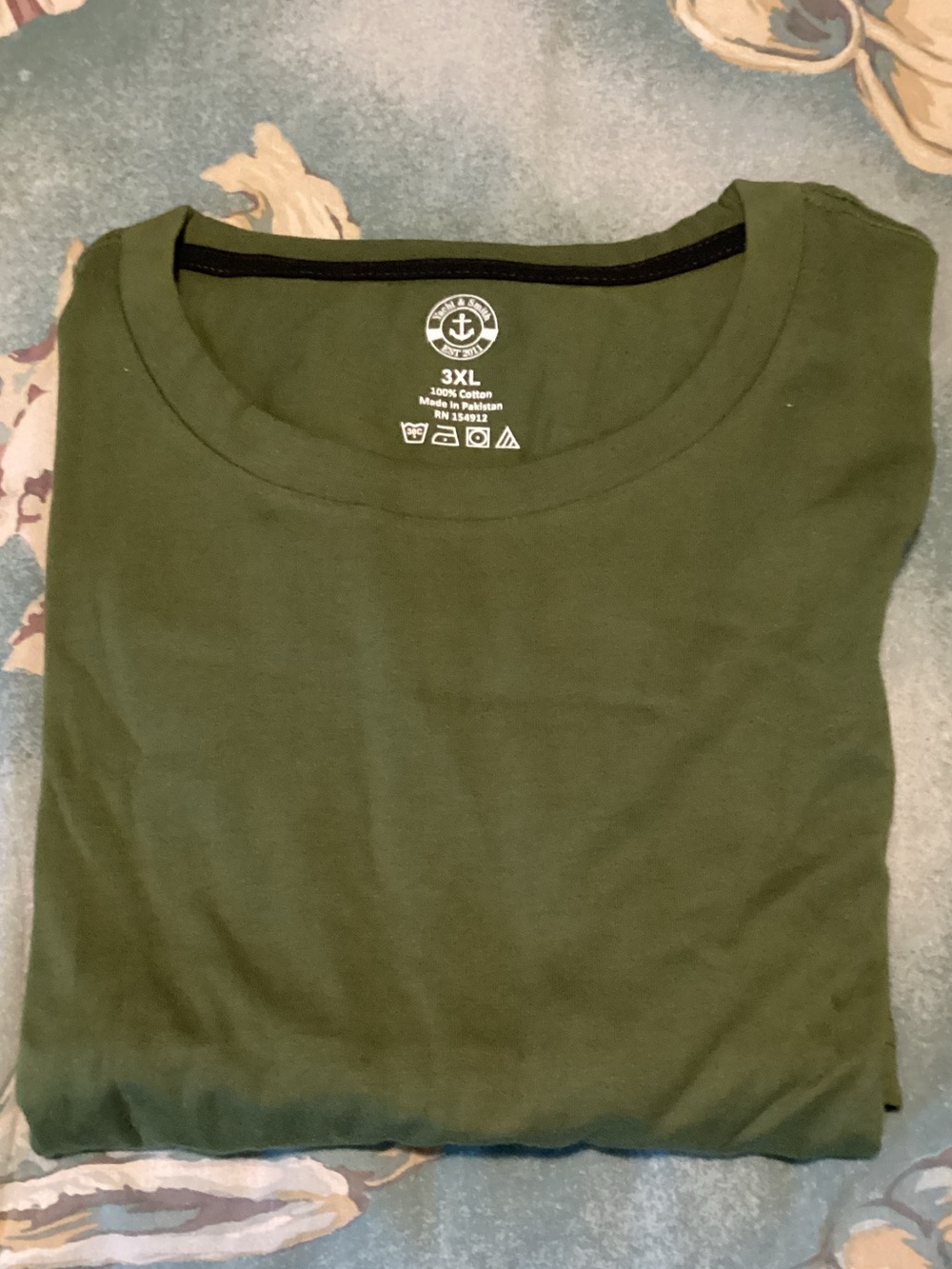 5-Pack Short Sleeve Crew Neck Tees - Olive, Heather Gray, Maroon, Black, Bl/Gray - Picture 2 of 6